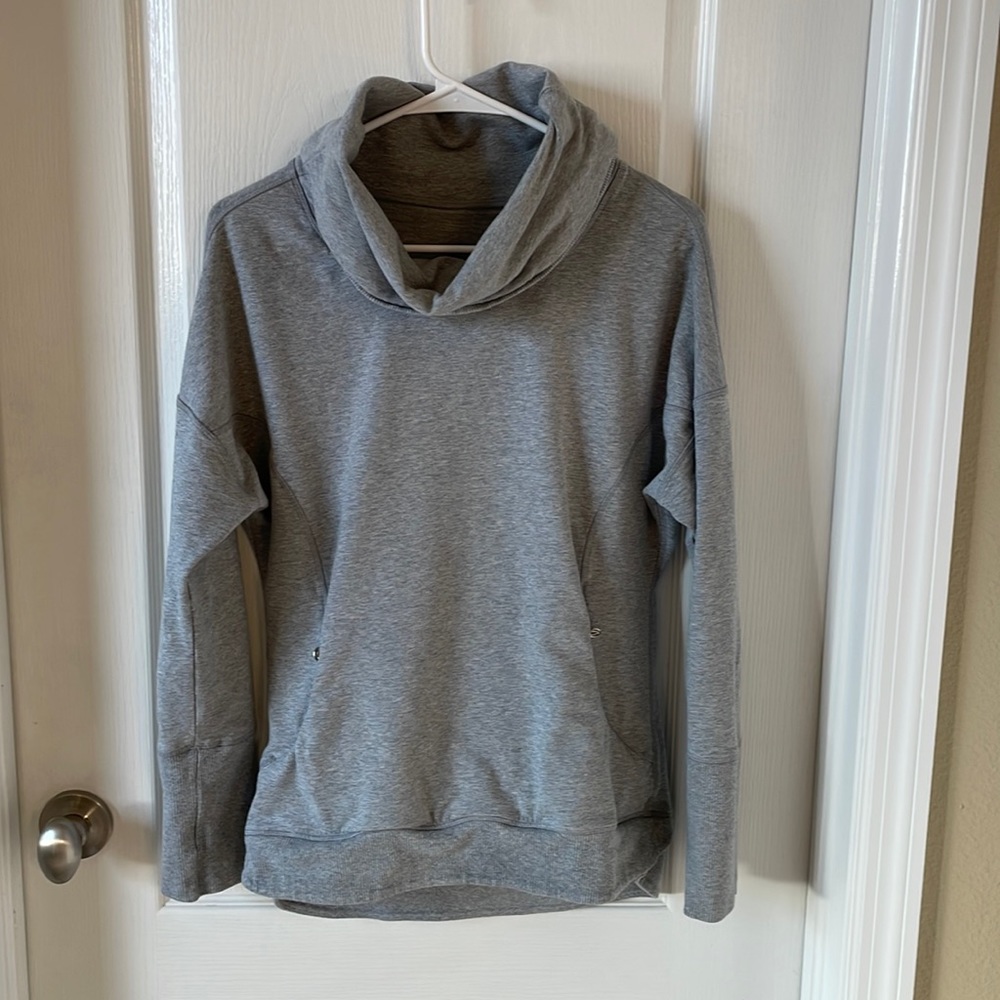 Lululemon Cowl Neck Sweater, 6, Heather Gray